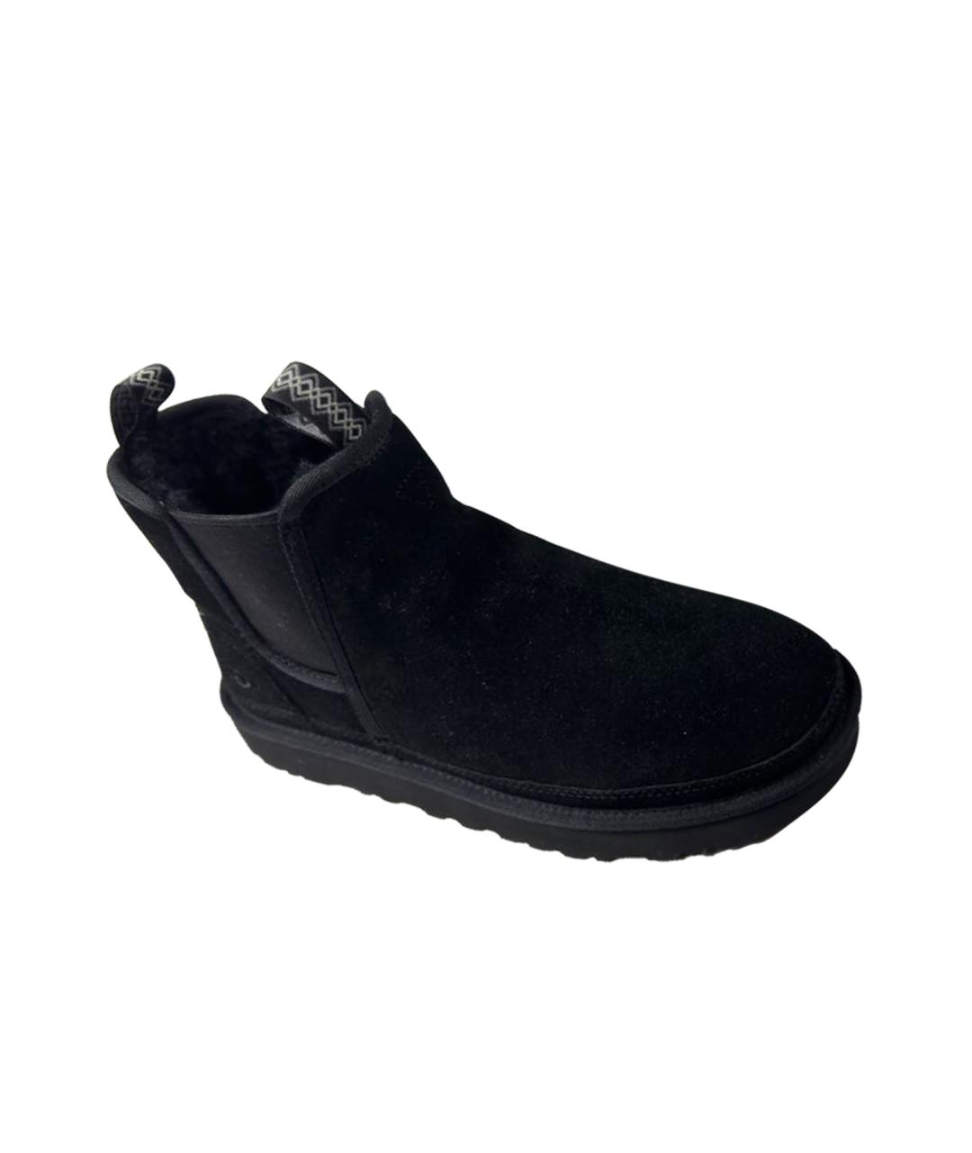 UGG AUSTRALIA Черные замшевые высокие ботинки, фото 1