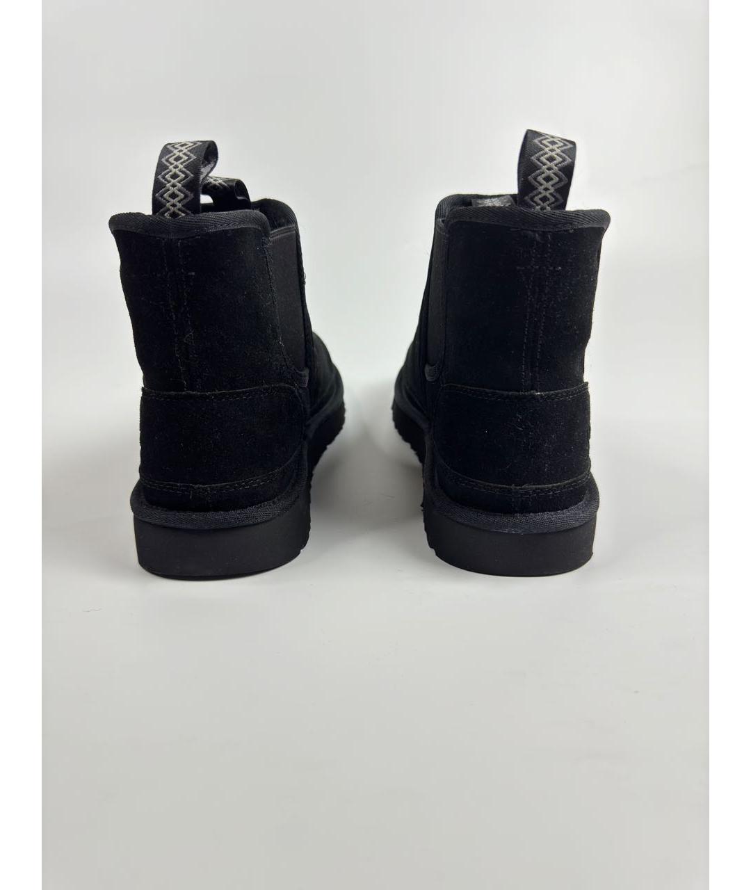 UGG AUSTRALIA Черные замшевые высокие ботинки, фото 4