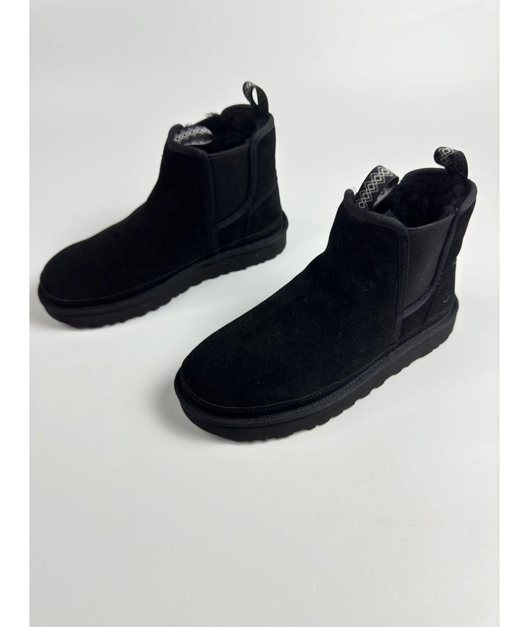UGG AUSTRALIA Черные замшевые высокие ботинки, фото 5