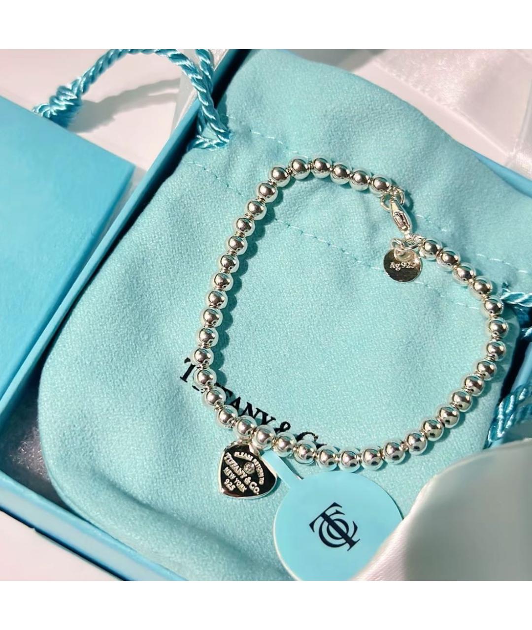 TIFFANY&CO Серебрянный серебряный браслет, фото 2