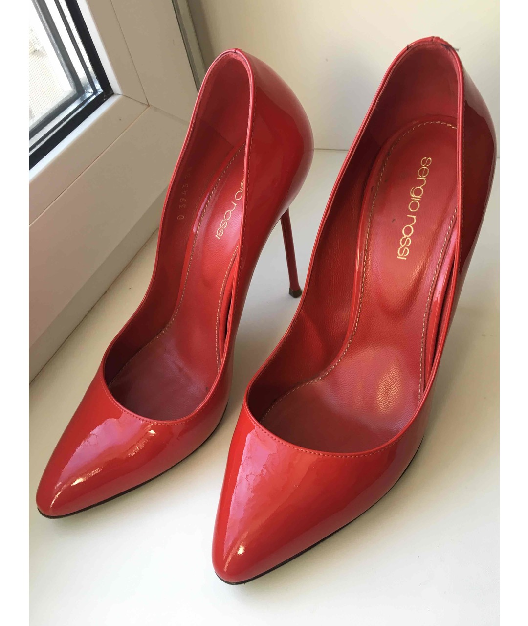 SERGIO ROSSI Красные туфли из лакированной кожи, фото 1