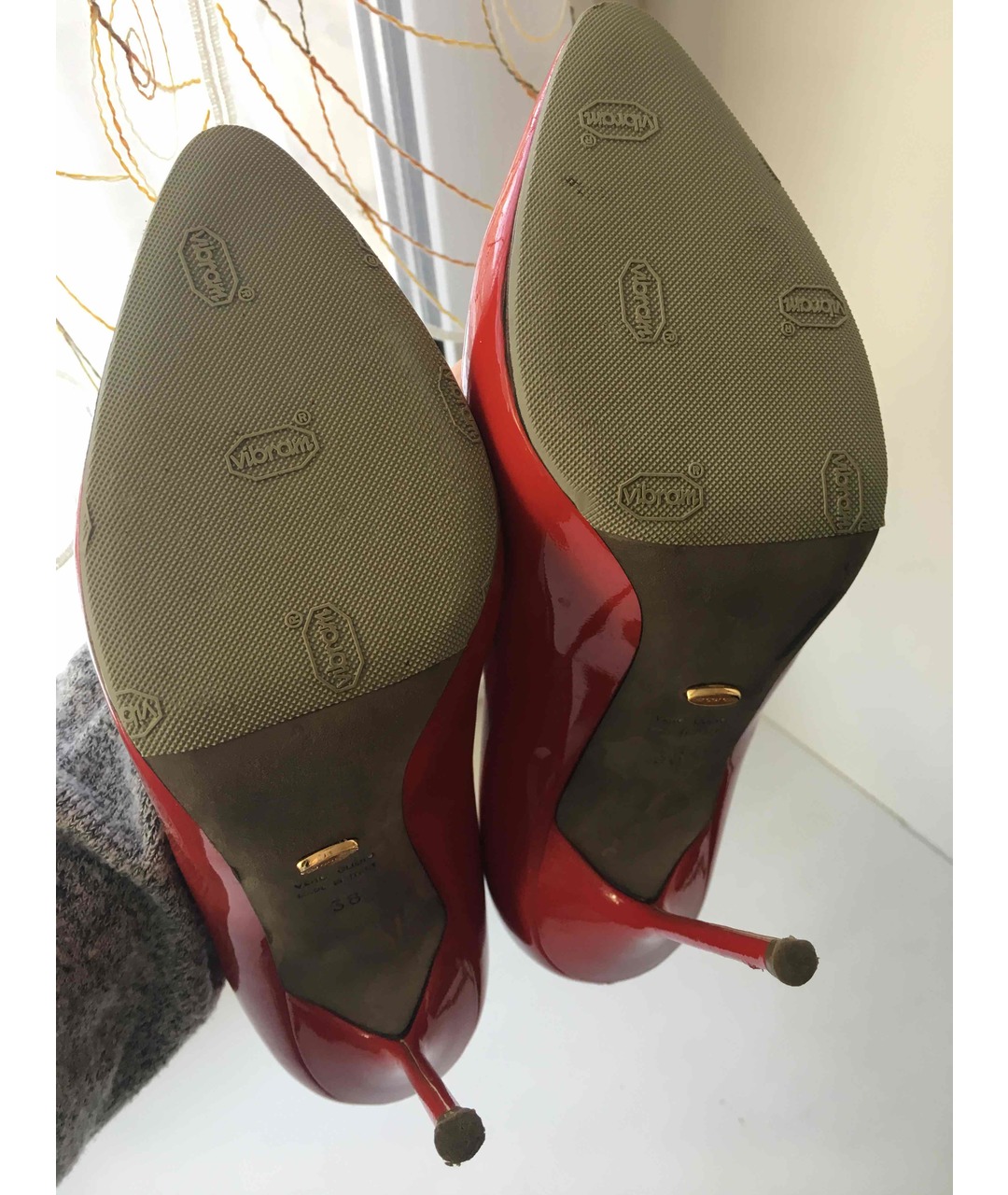 SERGIO ROSSI Красные туфли из лакированной кожи, фото 3