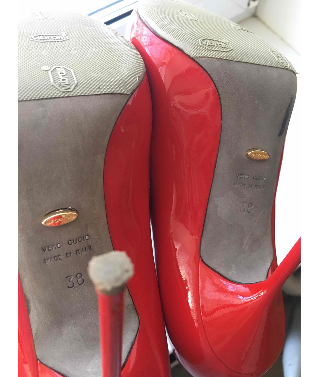 SERGIO ROSSI Красные туфли из лакированной кожи, фото 4
