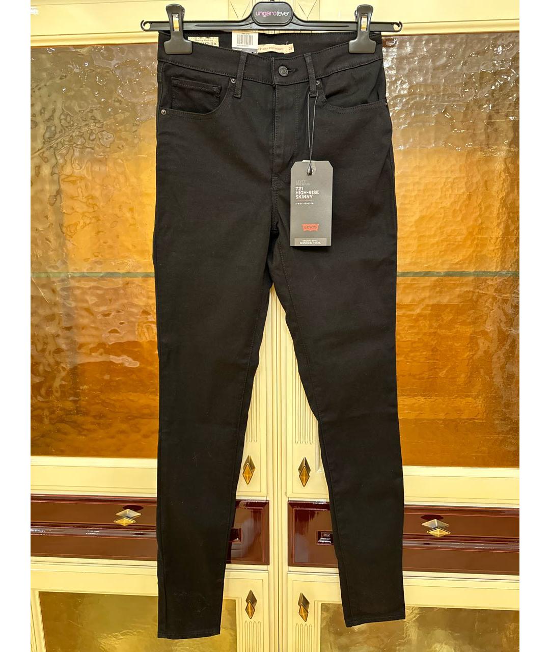 LEVI'S Черные хлопко-эластановые джинсы слим, фото 7