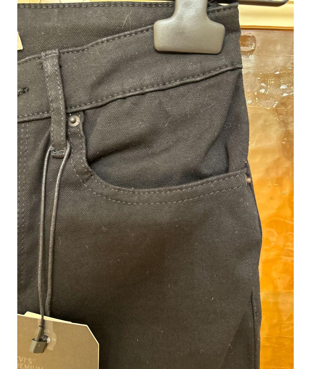 LEVI'S Черные хлопко-эластановые джинсы слим, фото 4