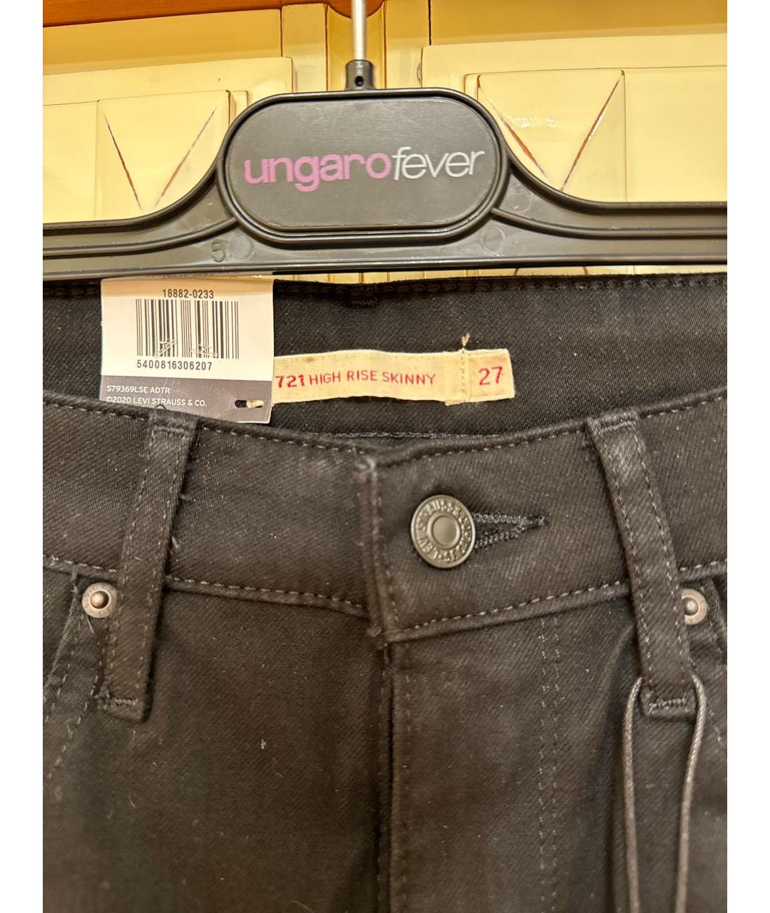 LEVI'S Черные хлопко-эластановые джинсы слим, фото 3