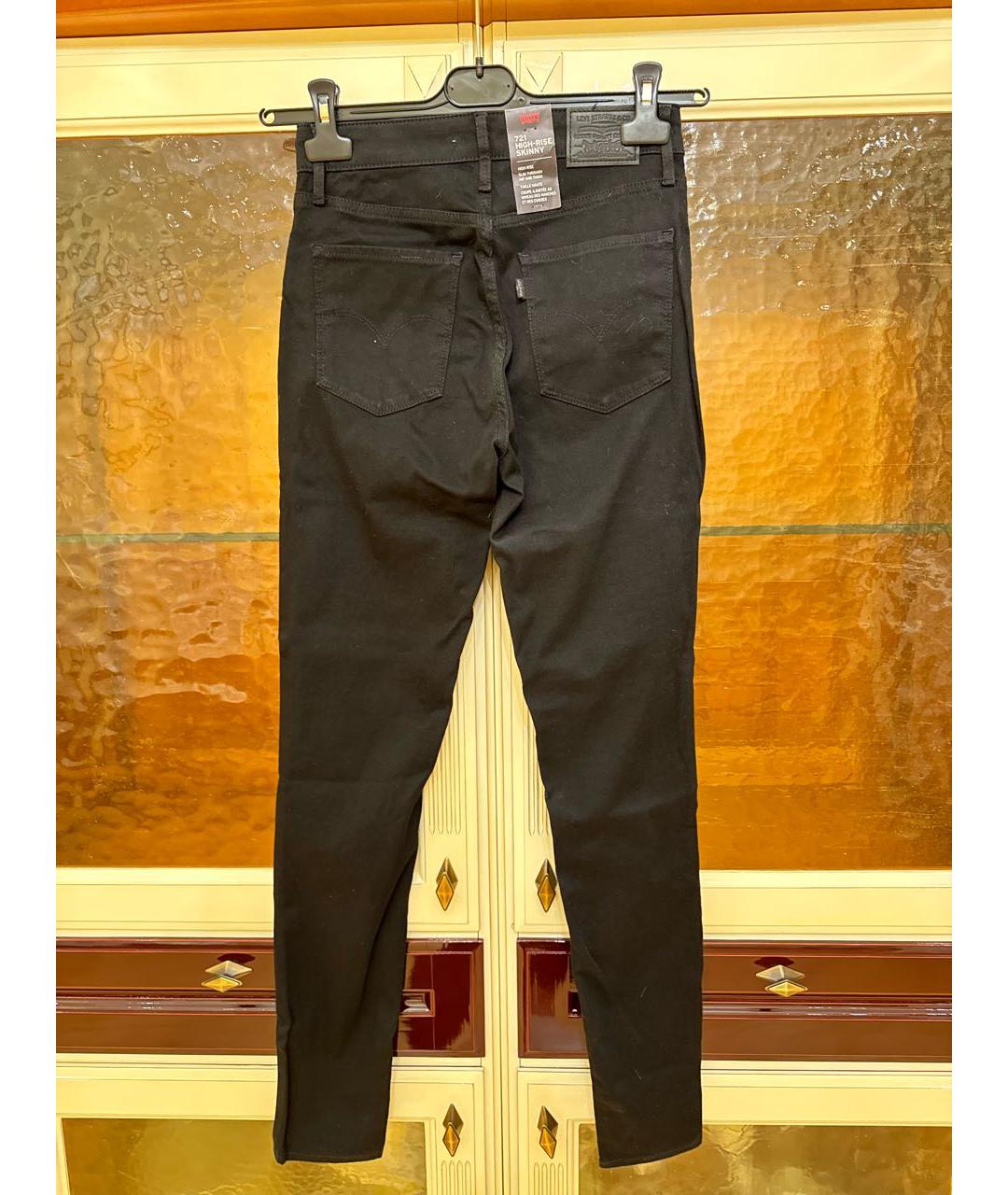 LEVI'S Черные хлопко-эластановые джинсы слим, фото 2