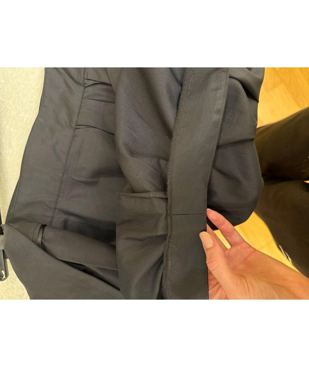 MCQ ALEXANDER MCQUEEN Черная хлопко-эластановая юбка миди, фото 6