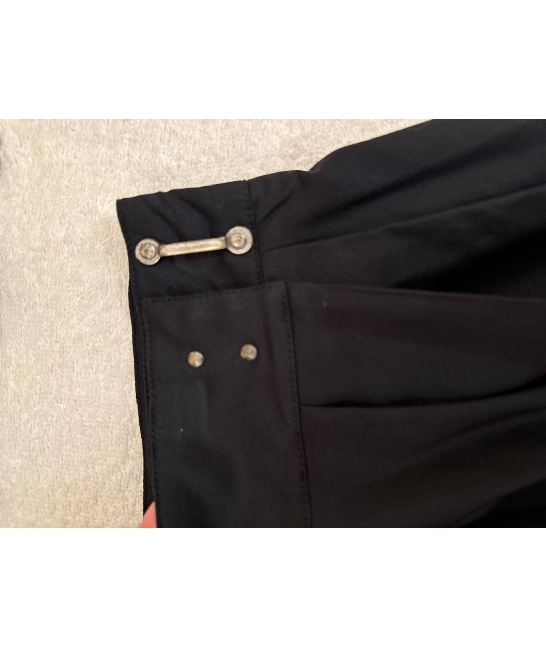MCQ ALEXANDER MCQUEEN Черная хлопко-эластановая юбка миди, фото 4