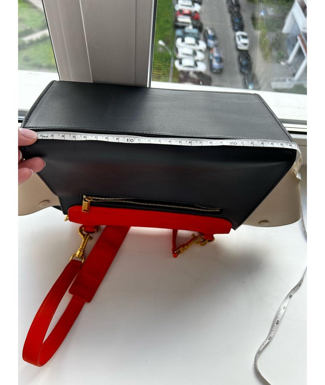 CELINE Оранжевая кожаная сумка через плечо, фото 4