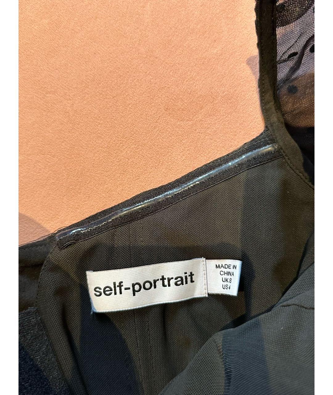 SELF-PORTRAIT Черная блузы, фото 4