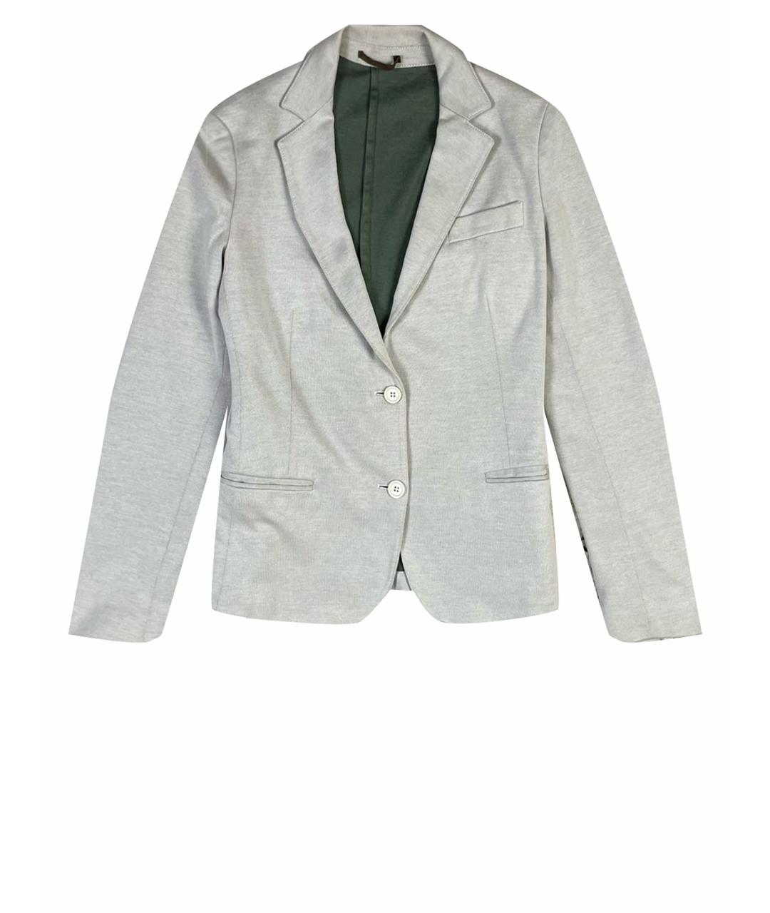 ELEVENTY Серый хлопковый жакет/пиджак, фото 1