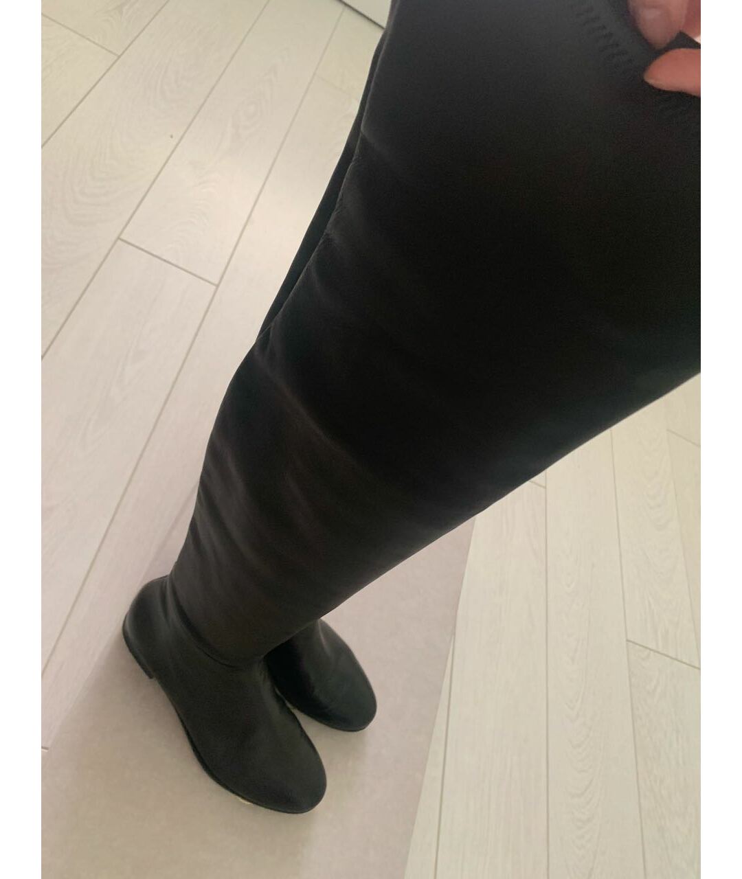 JIMMY CHOO Черные кожаные ботфорты, фото 2
