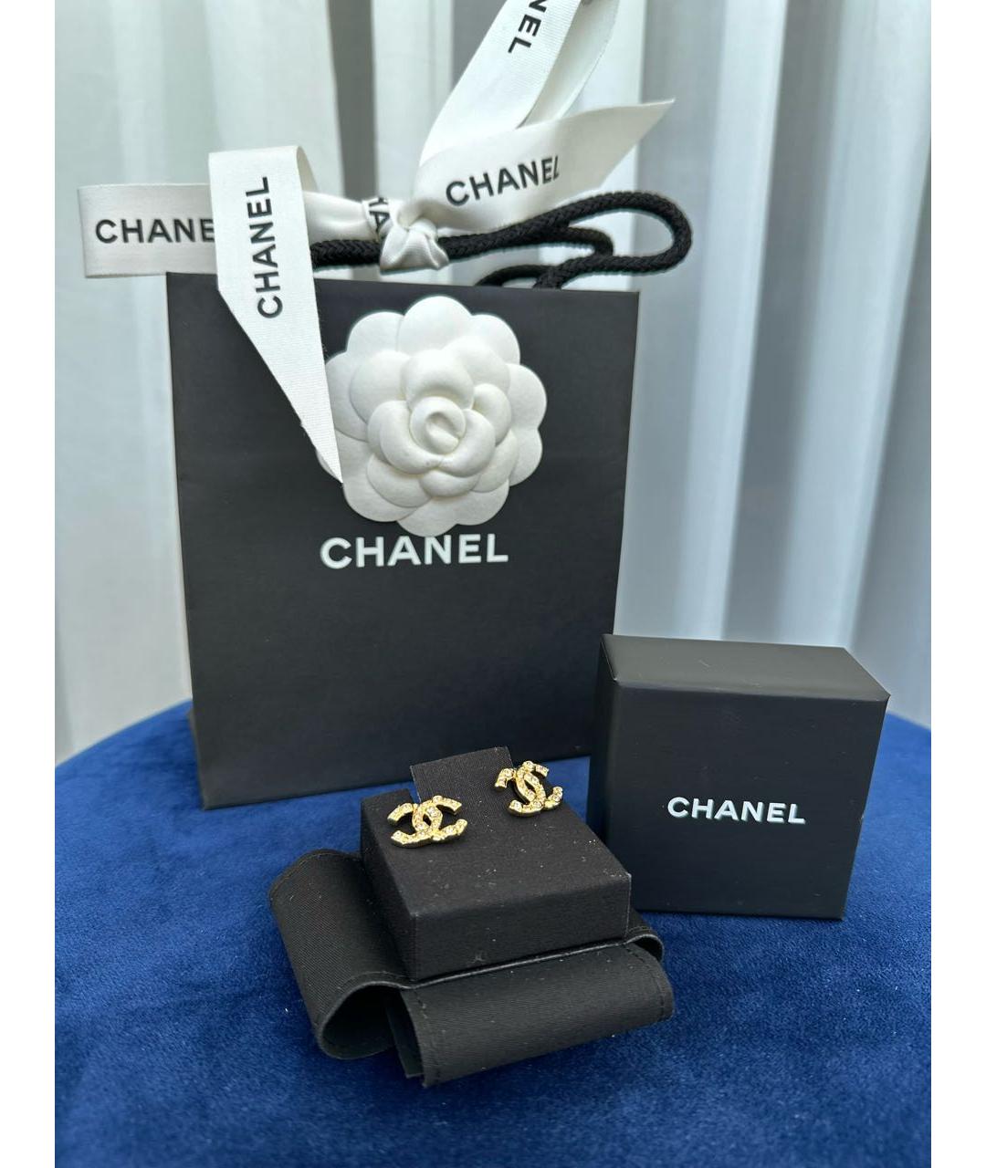 CHANEL Золотые серьги, фото 2