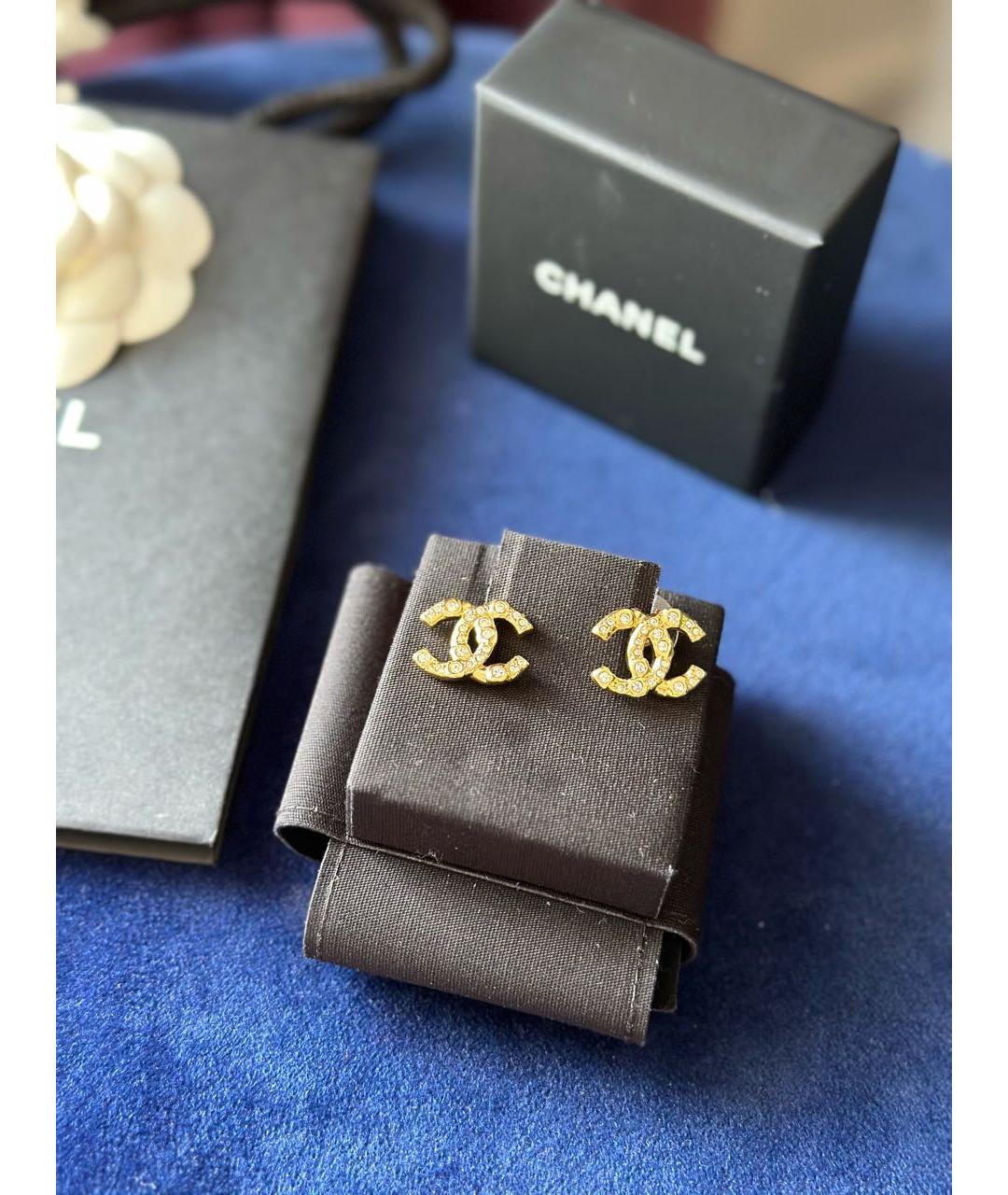 CHANEL Золотые серьги, фото 3