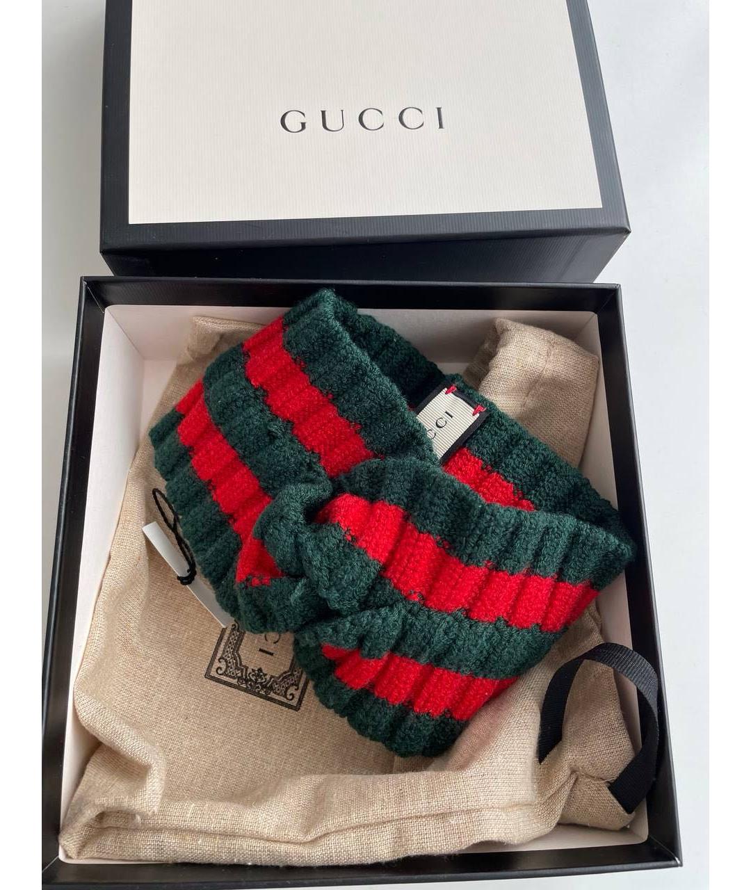 GUCCI Мульти шерстяная повязка на голову, фото 8