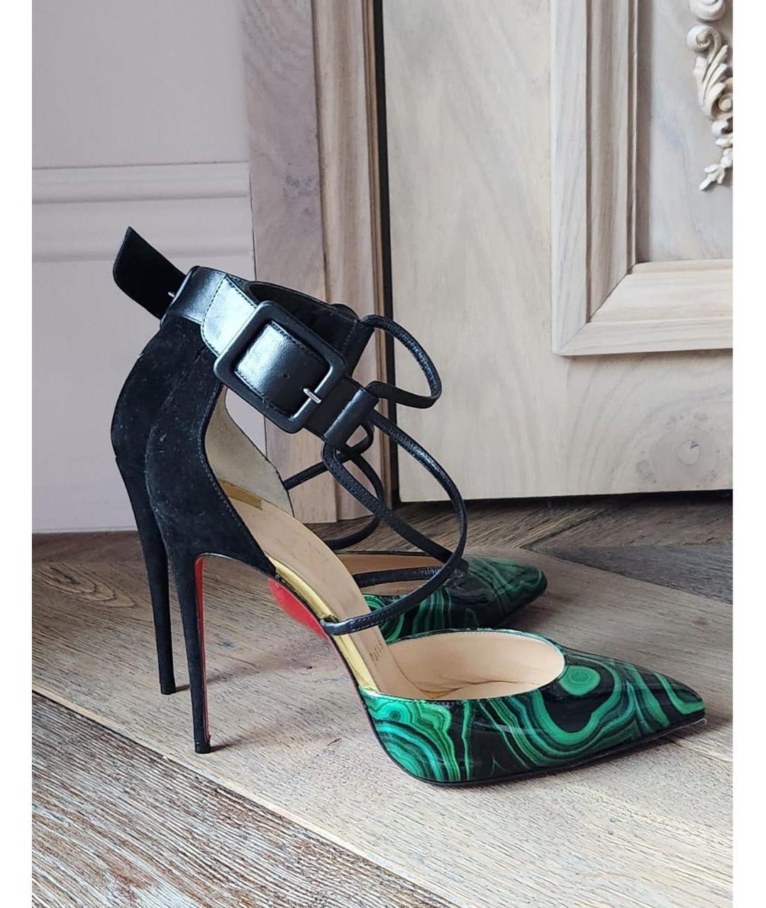 CHRISTIAN LOUBOUTIN Зеленые туфли из лакированной кожи, фото 6