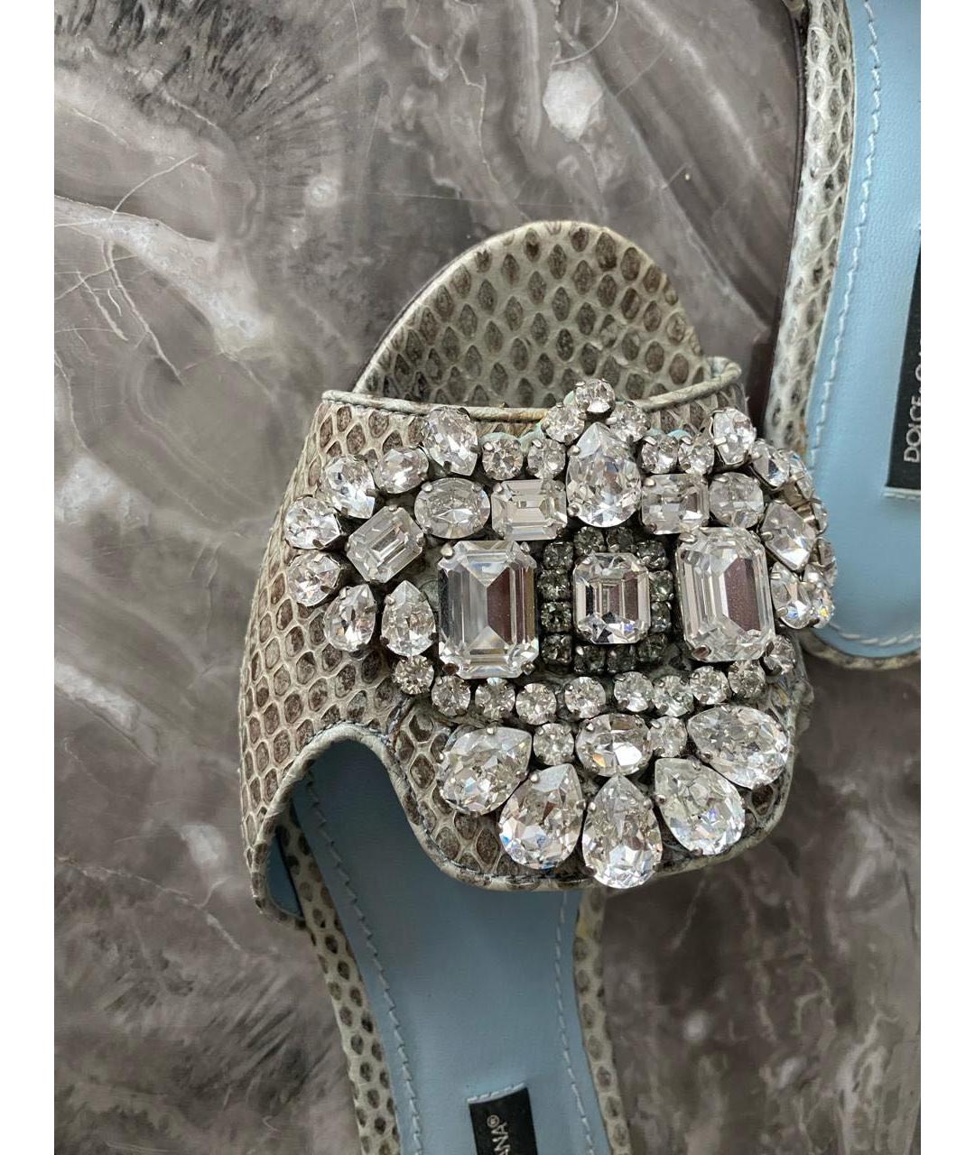 DOLCE&GABBANA Шлепанцы из экзотической кожи, фото 5