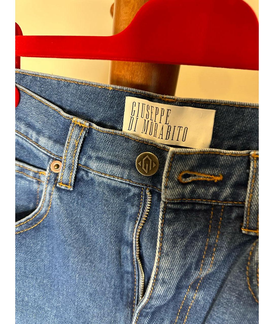 GIUSEPPE DI MORABITO Синие прямые джинсы, фото 3