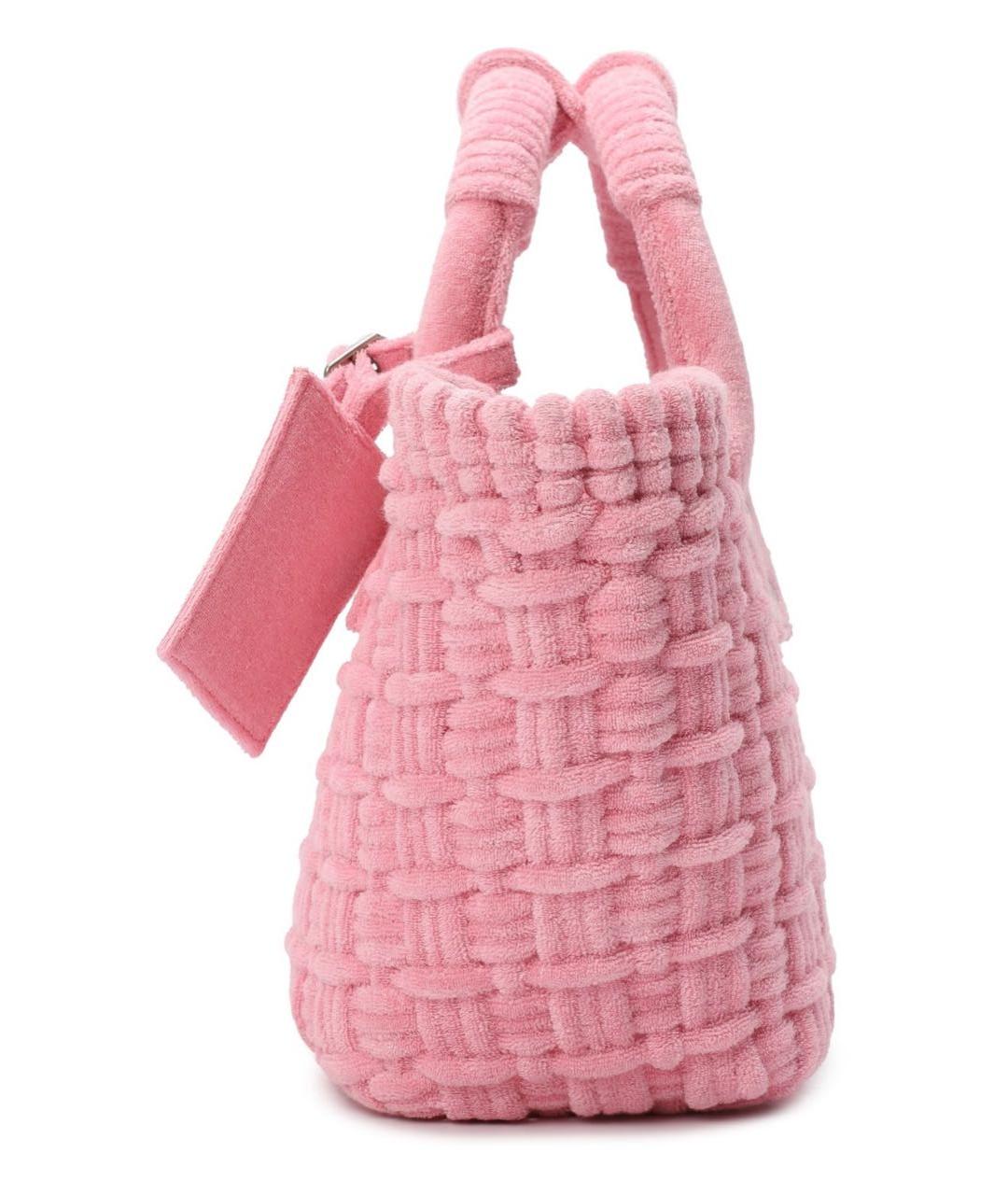 BALENCIAGA Розовая хлопковая сумка с короткими ручками, фото 2