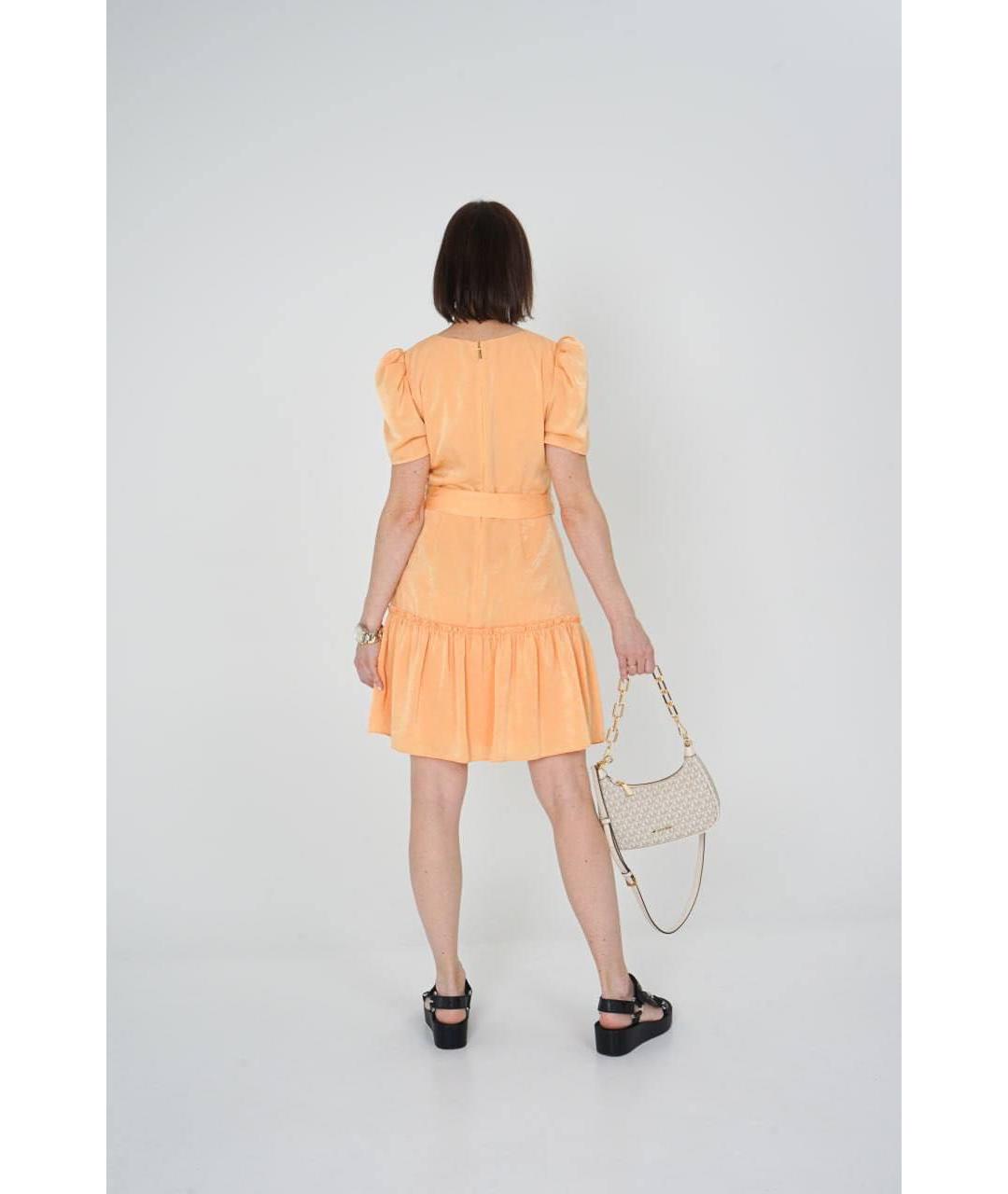 KARL LAGERFELD Оранжевое полиэстеровое повседневное платье, фото 6