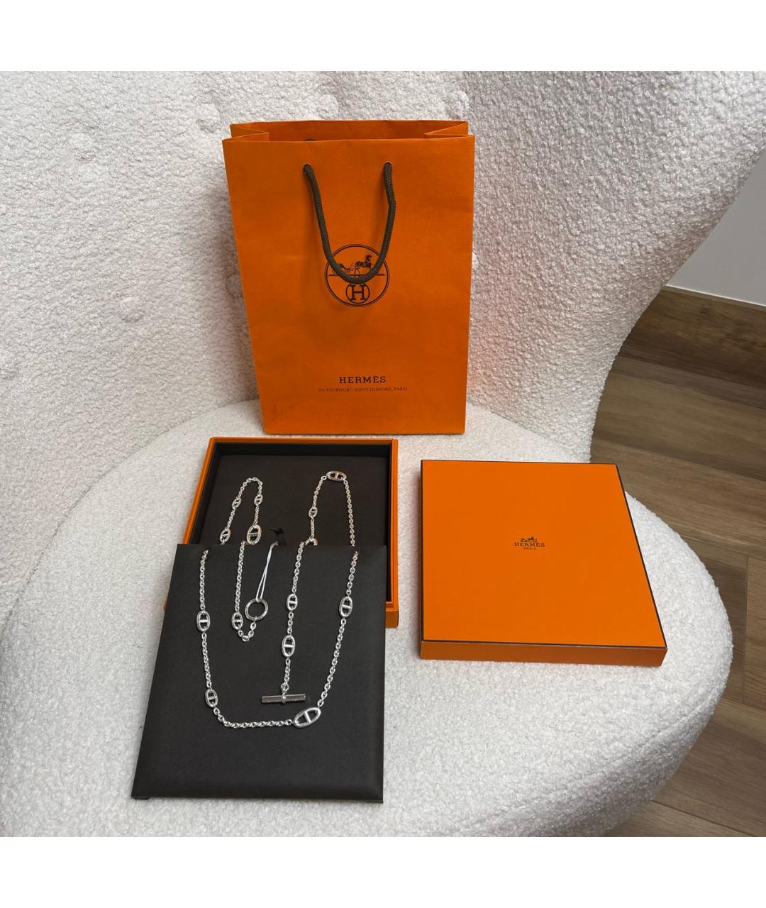 HERMES Серебряная серебряная цепочка, фото 2