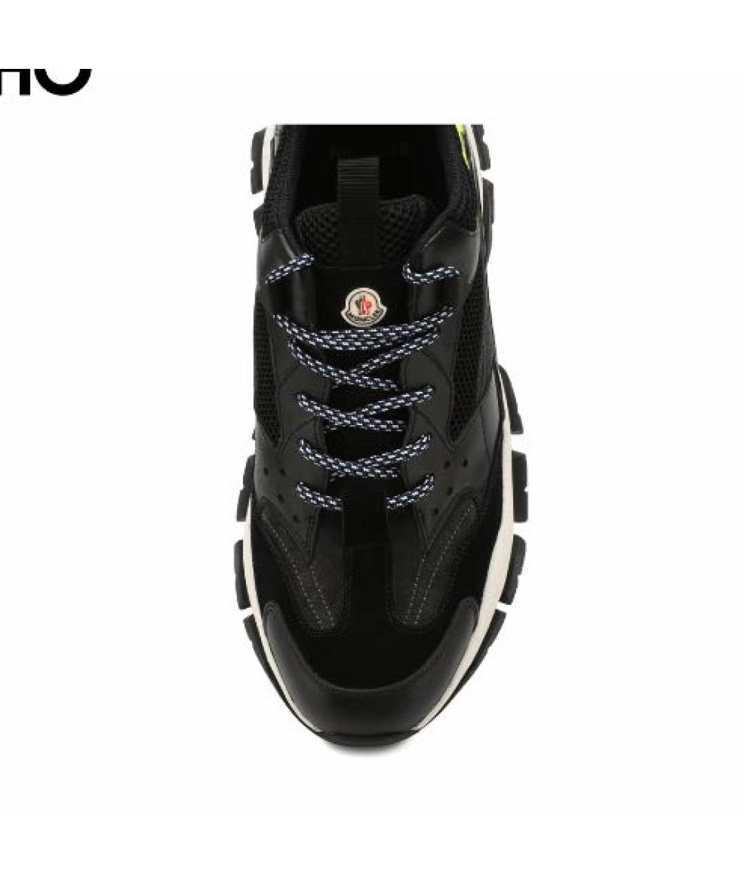 MONCLER Черные низкие кроссовки / кеды, фото 3