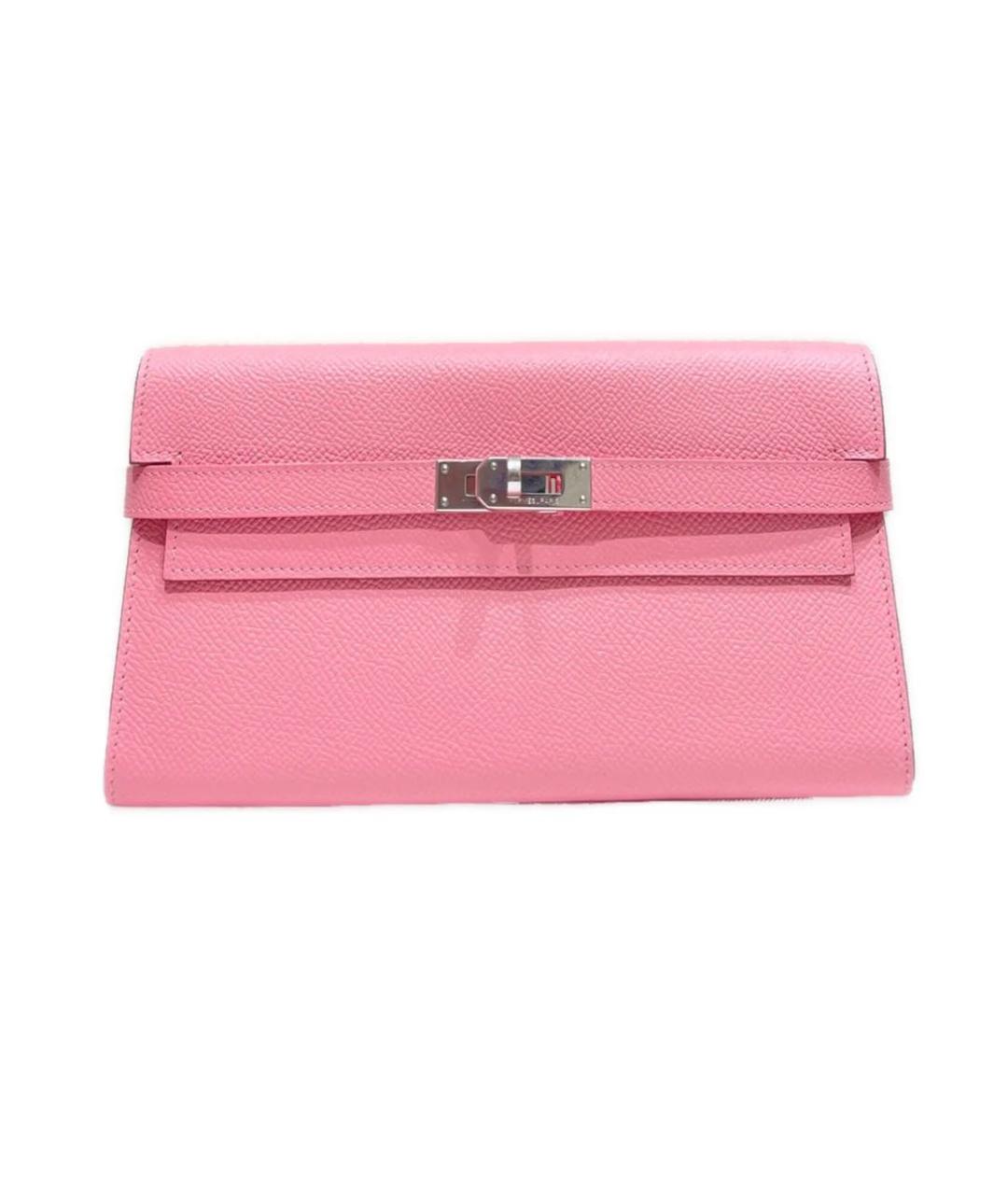 HERMES PRE-OWNED Розовая кожаная сумка с короткими ручками, фото 1