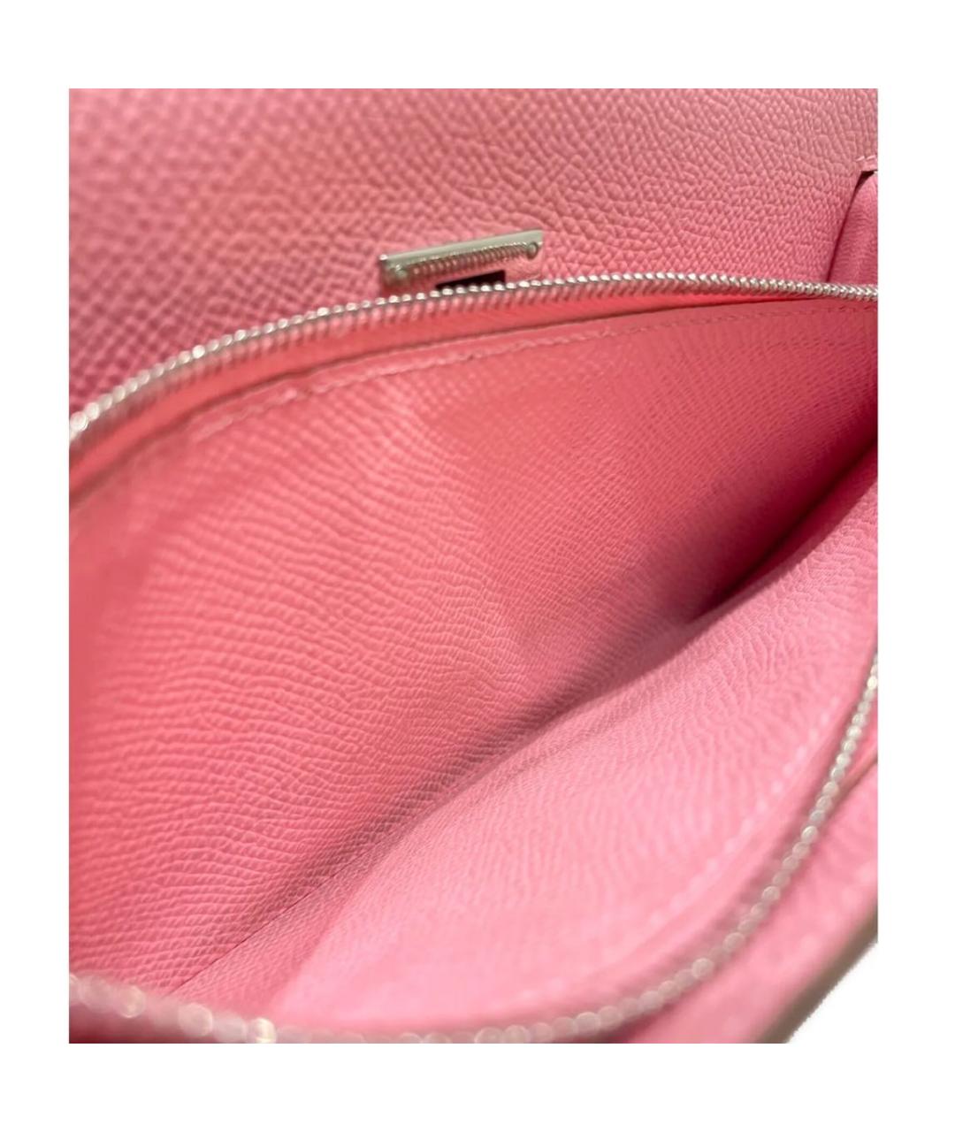 HERMES PRE-OWNED Розовая кожаная сумка с короткими ручками, фото 4