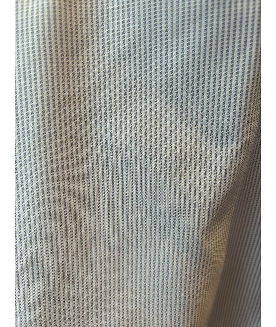 GIORGIO ARMANI Голубая хлопко-шелковая кэжуал рубашка, фото 5