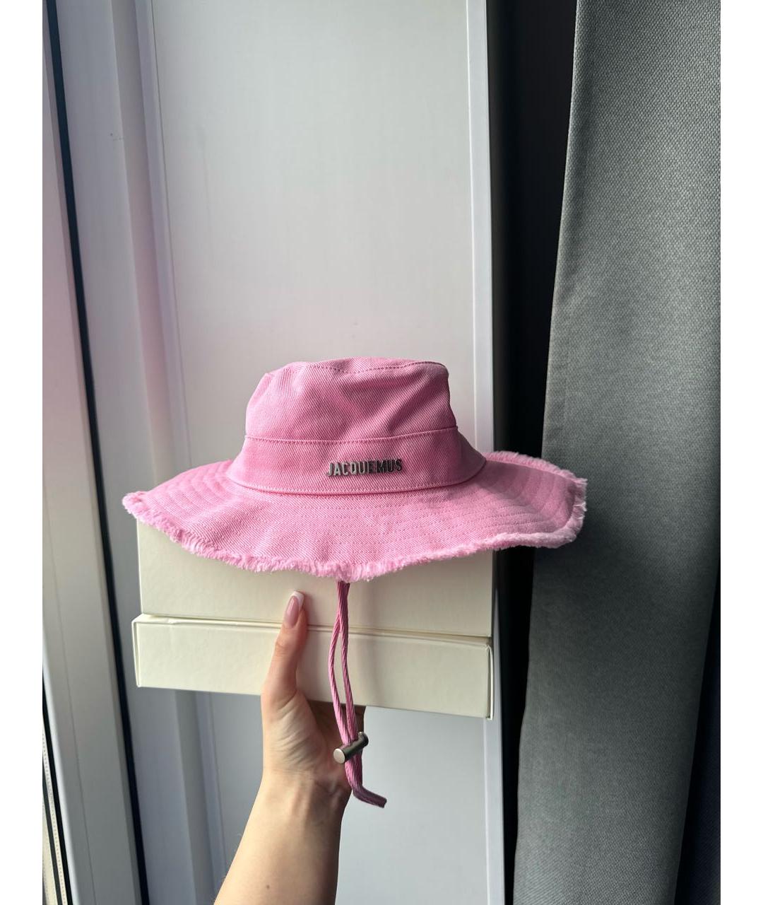 JACQUEMUS Розовая хлопковая панама, фото 8