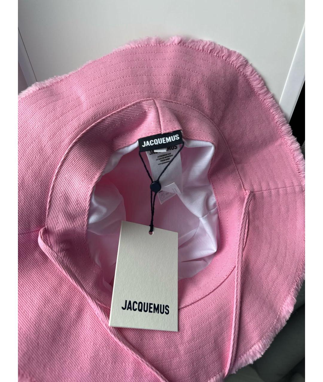 JACQUEMUS Розовая хлопковая панама, фото 4