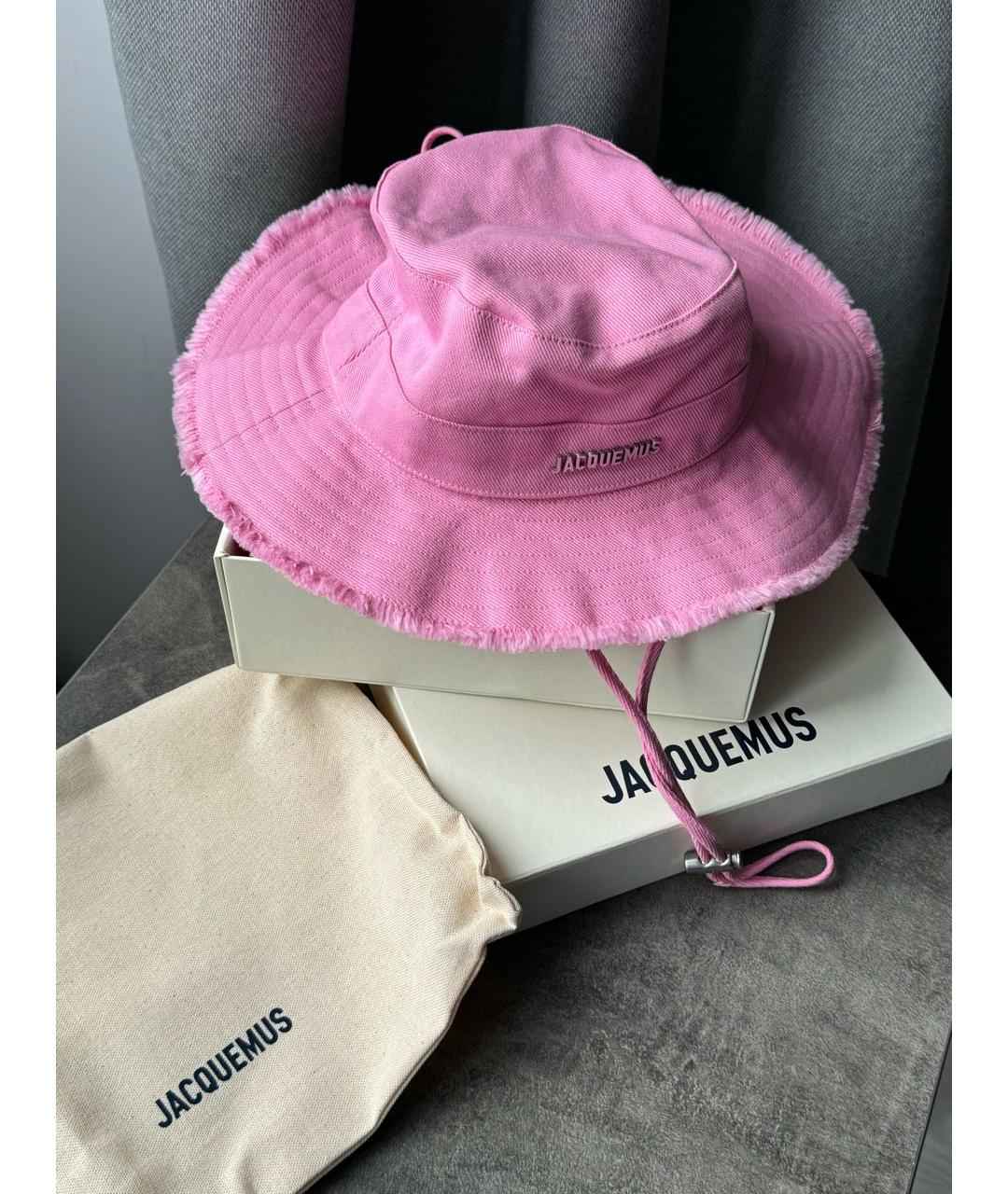 JACQUEMUS Розовая хлопковая панама, фото 7