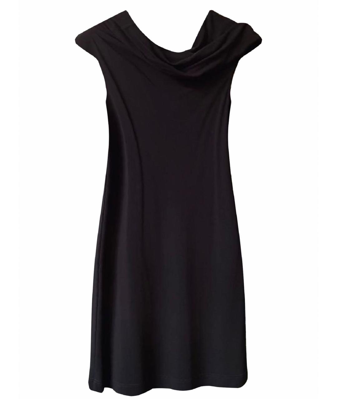 HERMES Черное вискозное платье, фото 1