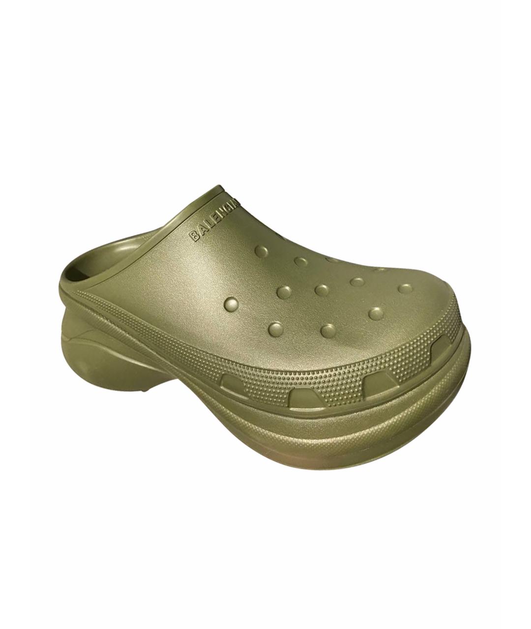 BALENCIAGA Зеленые резиновые сандалии, фото 1
