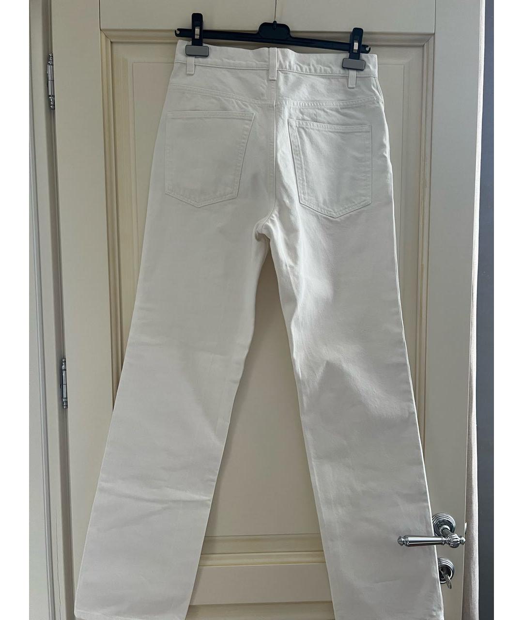 THE ROW Белые хлопковые прямые джинсы, фото 2