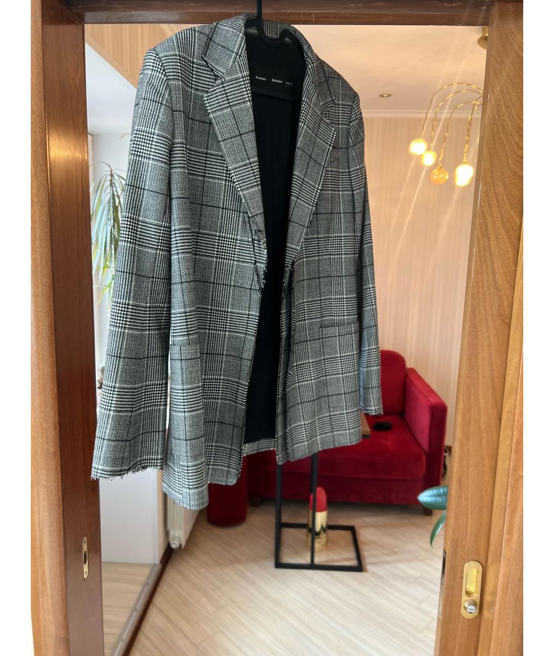 PROENZA SCHOULER Серый шерстяной жакет/пиджак, фото 4