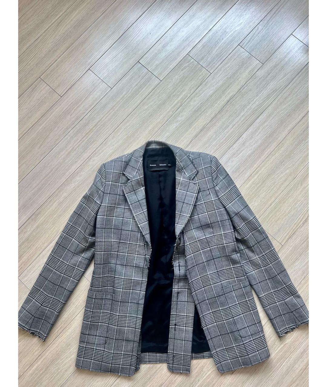 PROENZA SCHOULER Серый шерстяной жакет/пиджак, фото 5