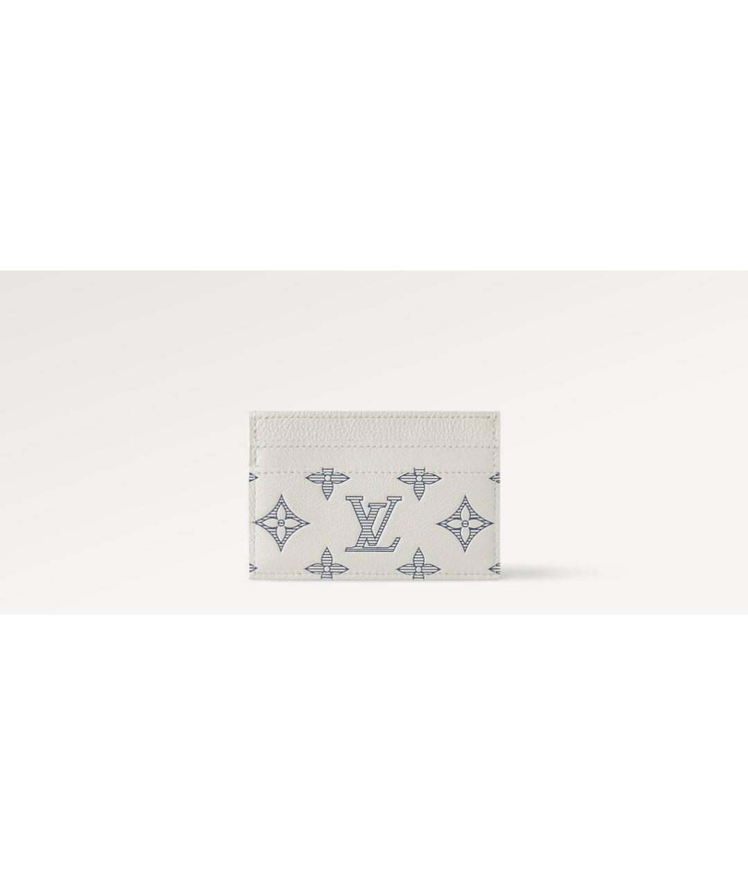 LOUIS VUITTON Белый кожаный кардхолдер, фото 1
