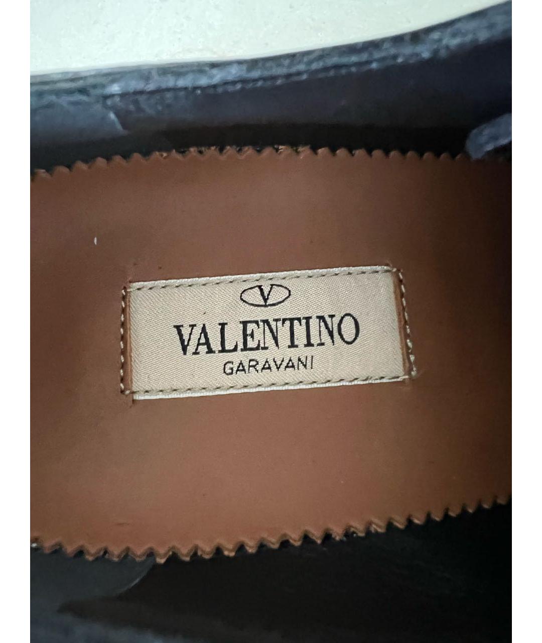 VALENTINO Черные кожаные ботинки, фото 4