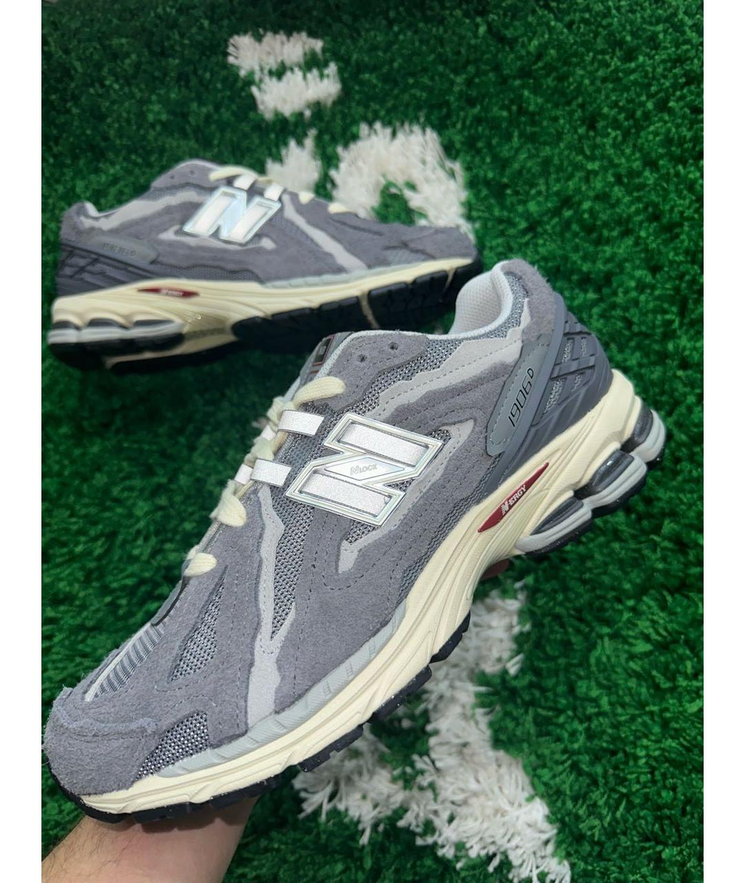 NEW BALANCE Серые замшевые низкие кроссовки / кеды, фото 3