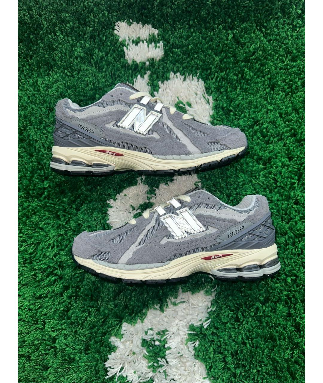 NEW BALANCE Серые замшевые низкие кроссовки / кеды, фото 2