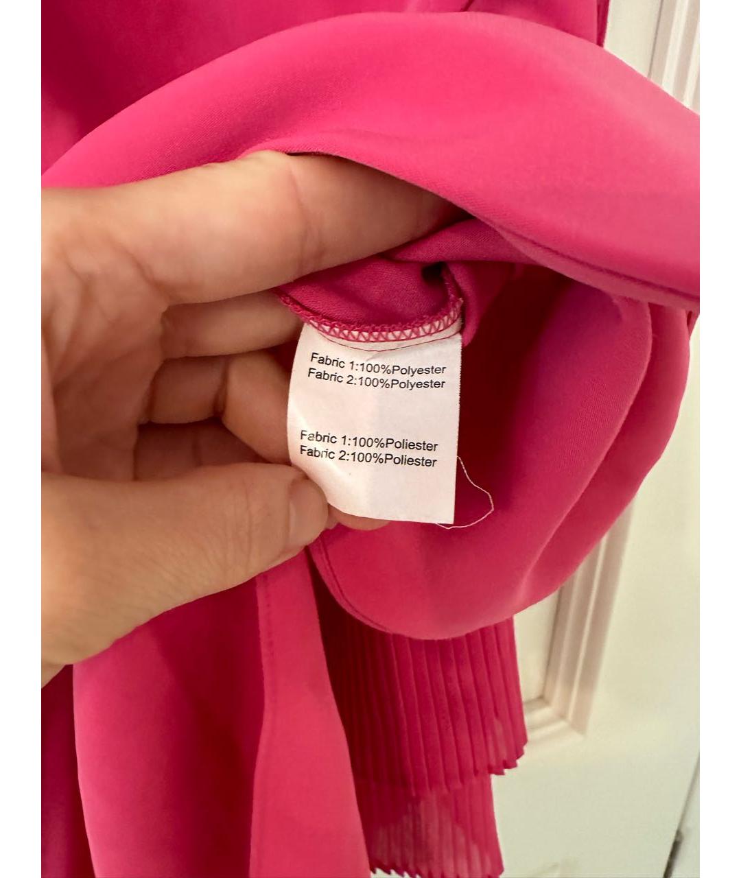 PRABAL GURUNG Розовая шифоновая блузы, фото 6