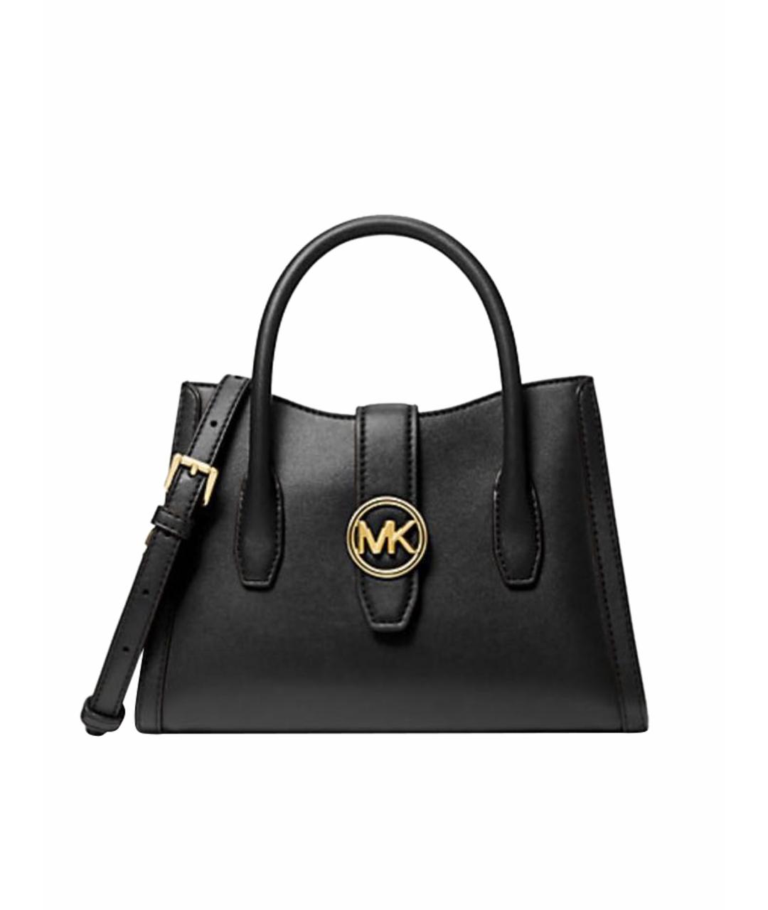 MICHAEL KORS Черная кожаная сумка с короткими ручками, фото 1