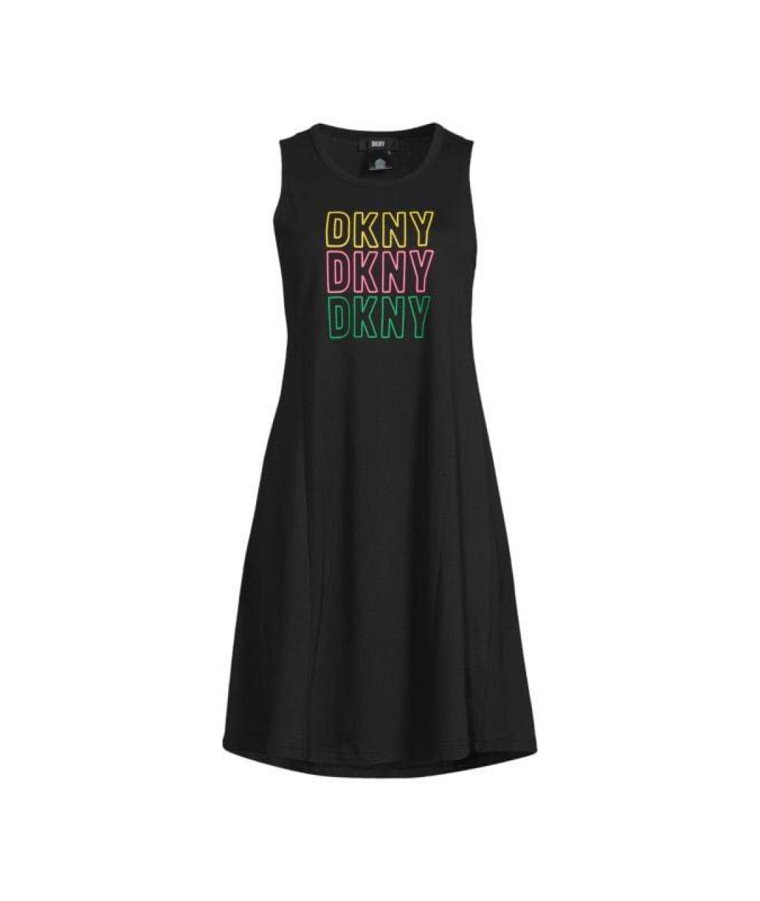 DKNY Черное хлопковое повседневное платье, фото 1