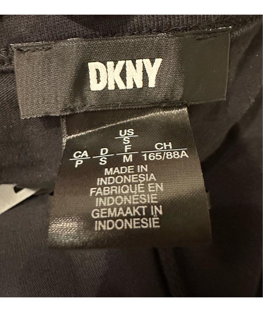 DKNY Черное хлопковое повседневное платье, фото 4