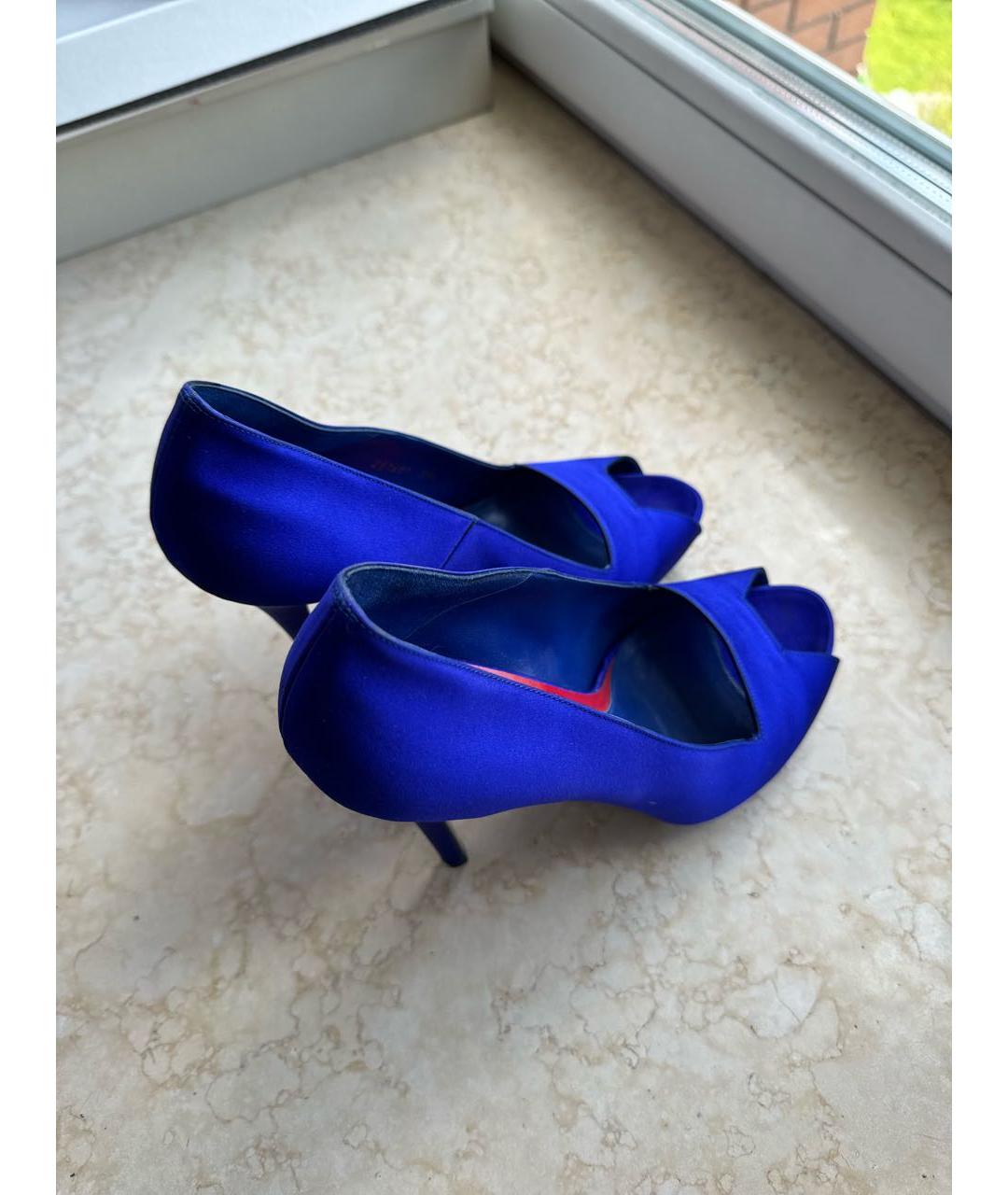 ALEXANDER MCQUEEN Синие текстильные туфли, фото 6