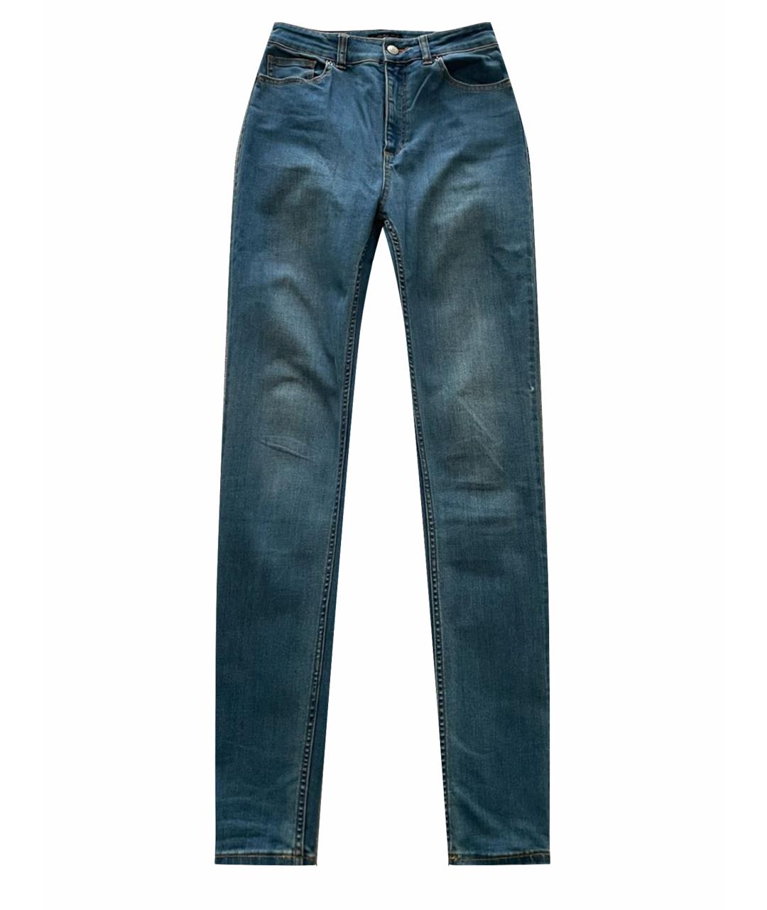 ARMANI JEANS Синие хлопко-полиэстеровые джинсы слим, фото 1