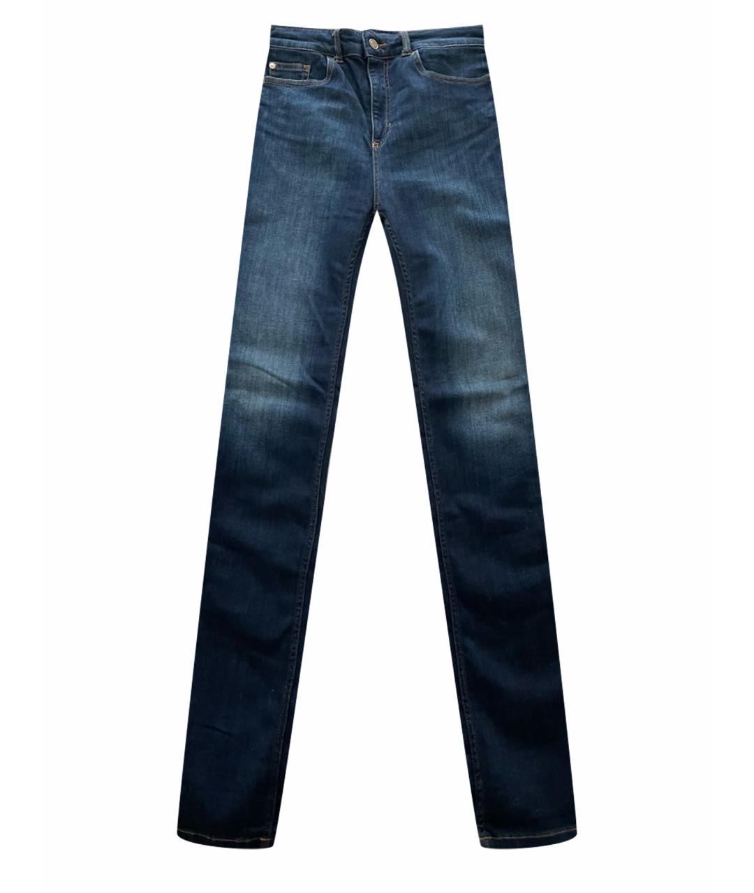 ARMANI JEANS Темно-синие хлопко-полиэстеровые джинсы слим, фото 1