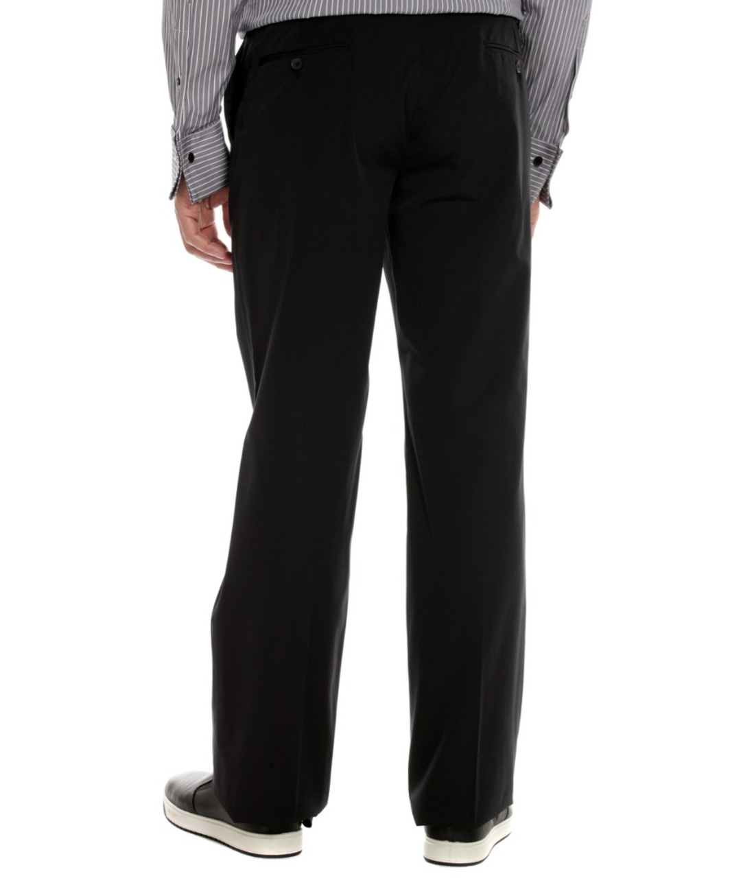 JOHN RICHMOND Черные вискозные классические брюки, фото 2
